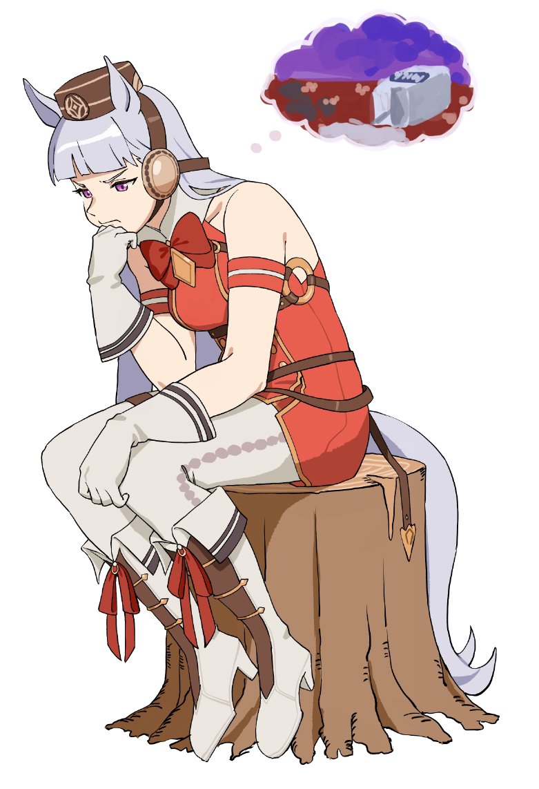 1girl, animal_ears, armband, bare_shoulders, blunt_bangs, boots, bow, bowtie