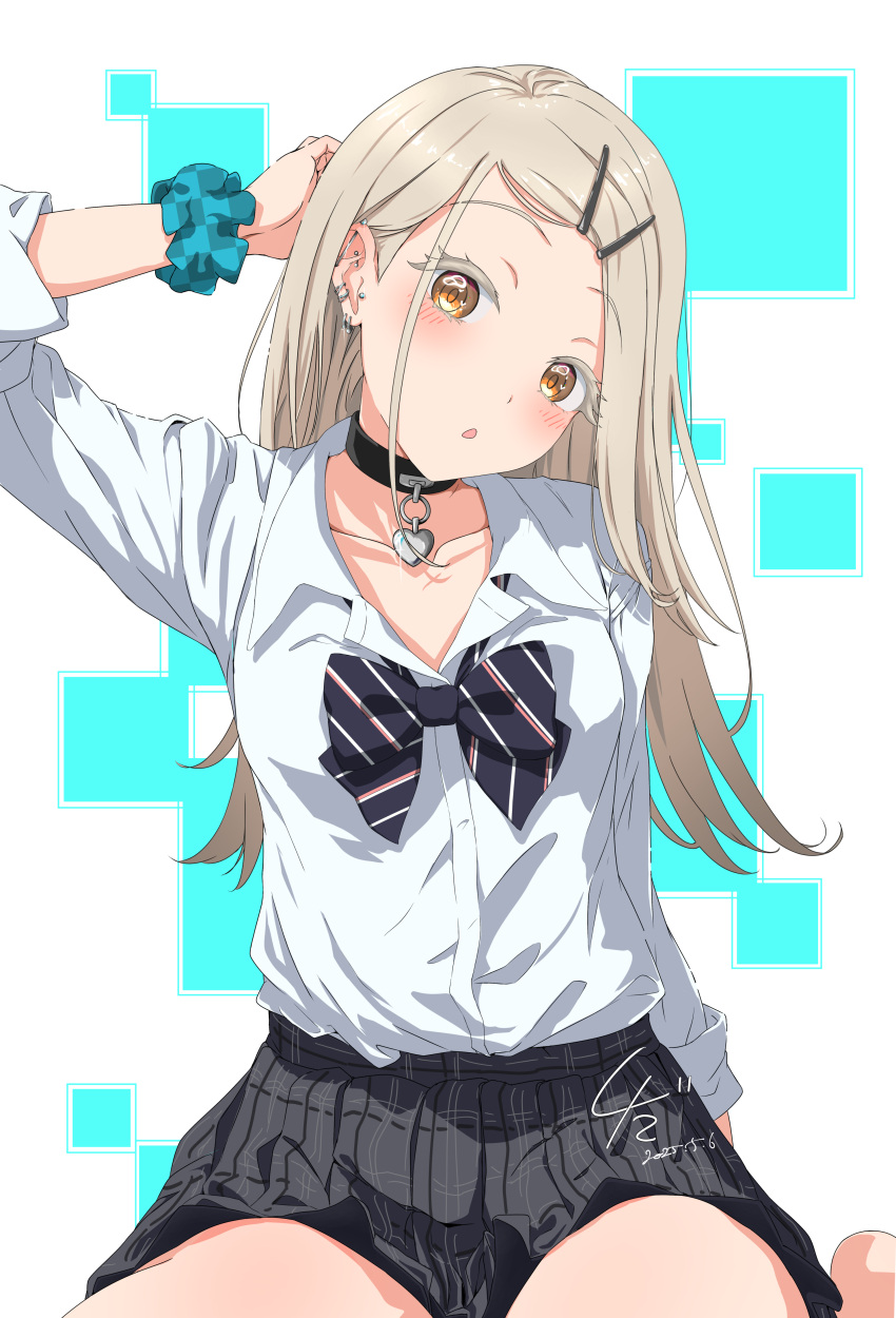 1girl, :o, absurdres, alternate_costume, anime_coloring, arm_behind_back, black_bow, black_bowtie