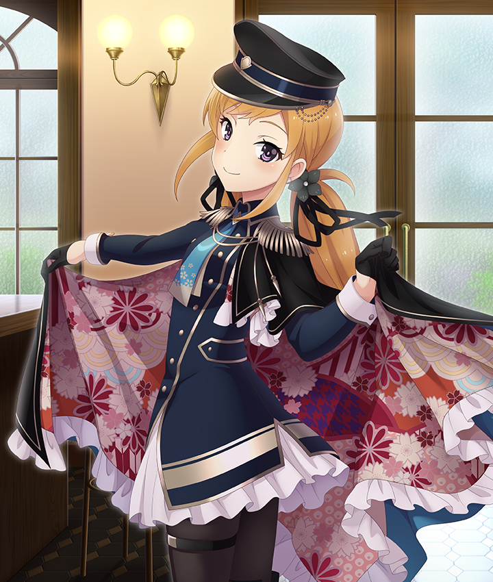 1girl, black_cape, black_flower, black_gloves, black_hat, black_pantyhose, black_ribbon, black_straps