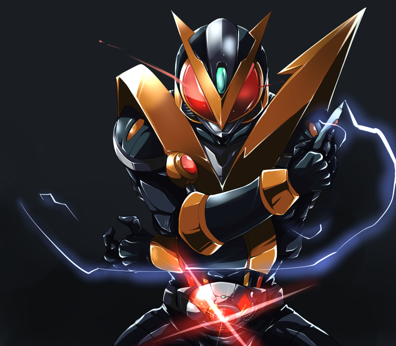 denji, electricity, henshin, kamen_rider, kamen_rider_ov, original, solo