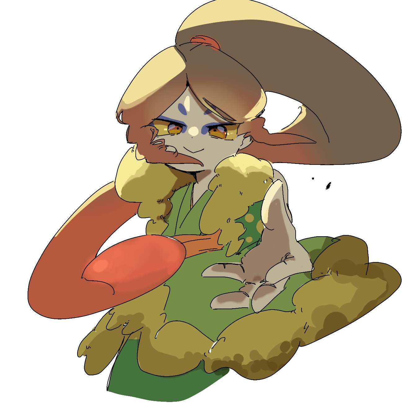 1boy, blue_eyeshadow, brown_eyes, brown_hair, colored_sclera, commentary_request, eyeshadow, ffr3ydgktl77985