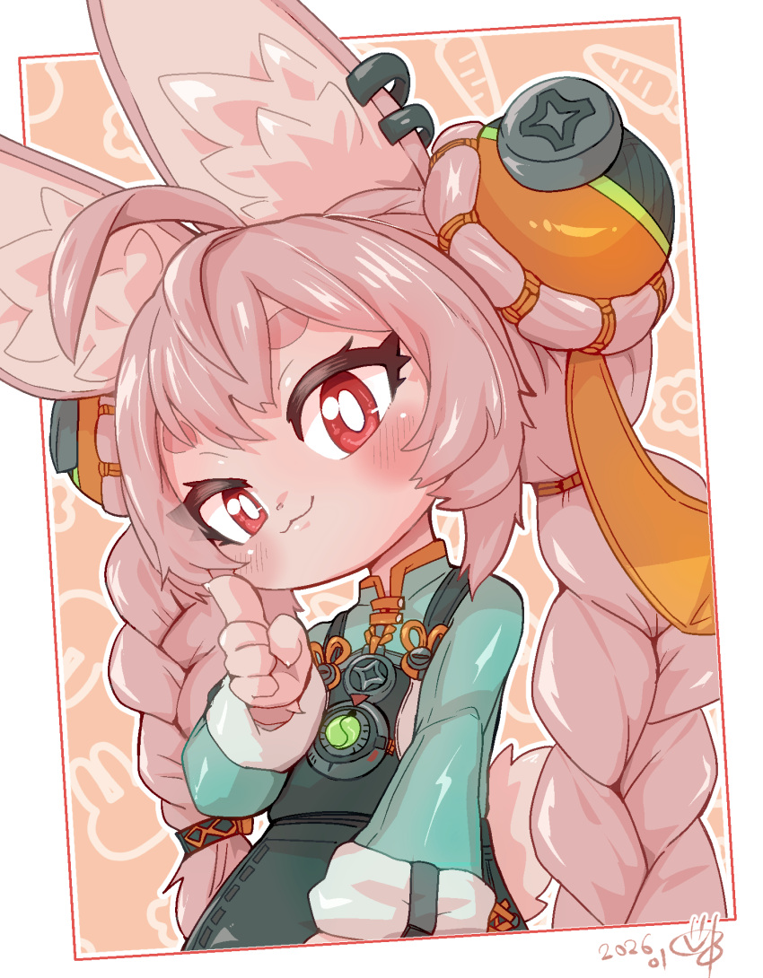 1girl, :3, ahoge, animal_ear_fluff, animal_ear_piercing, animal_ears, animal_hands, black_dress