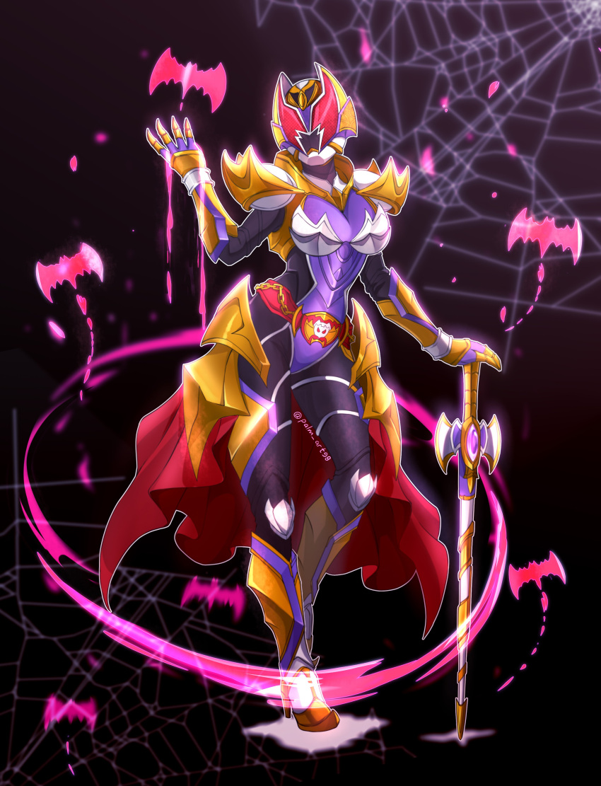 1girl, absurdres, alternate_costume, alternate_form, alternate_universe, armor, bat_(animal), belt