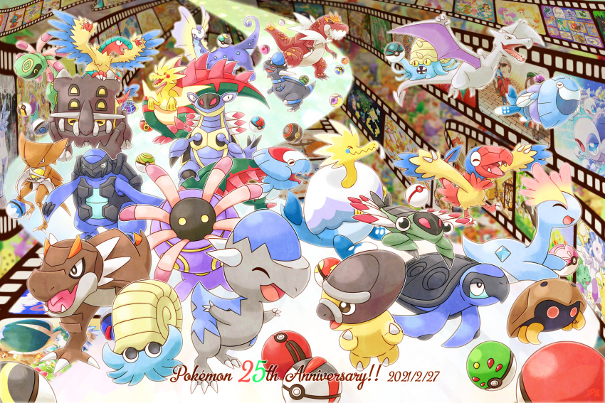 >_<, acerola_(pokemon), aerodactyl, alolan_raichu, amaura, animal_focus, anniversary, anorith