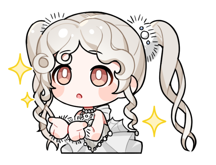 1girl, :o, artist_request, ballerina, bare_shoulders, bead_necklace, beads, blonde_hair, blush_stickers, bright_pupils, brown_eyes, circle_skirt, cropped_legs, curious, dancing_pearl_(infinity_nikki), fur_wrist_cuffs, hair_beads, hair_ornament, hair_scrunchie, infinity_nikki, jewelry, leotard, long_hair, looking_ahead, miniskirt, necklace, nikki_(series), official_art, open_mouth, own_hands_together, pleated_skirt, scrunchie, skirt, solo, sparkle, tareme, transparent_background, tutu, twintails, upturned_eyes, wavy_hair, white_leotard, white_pupils, white_scrunchie, white_skirt, white_wrist_cuffs, wrist_cuffs