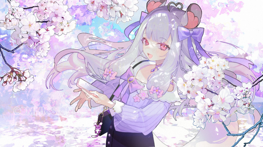 1girl, animal_ears, banbanjiiiiiii, bow, bowtie, brooch, character_request, commentary_request