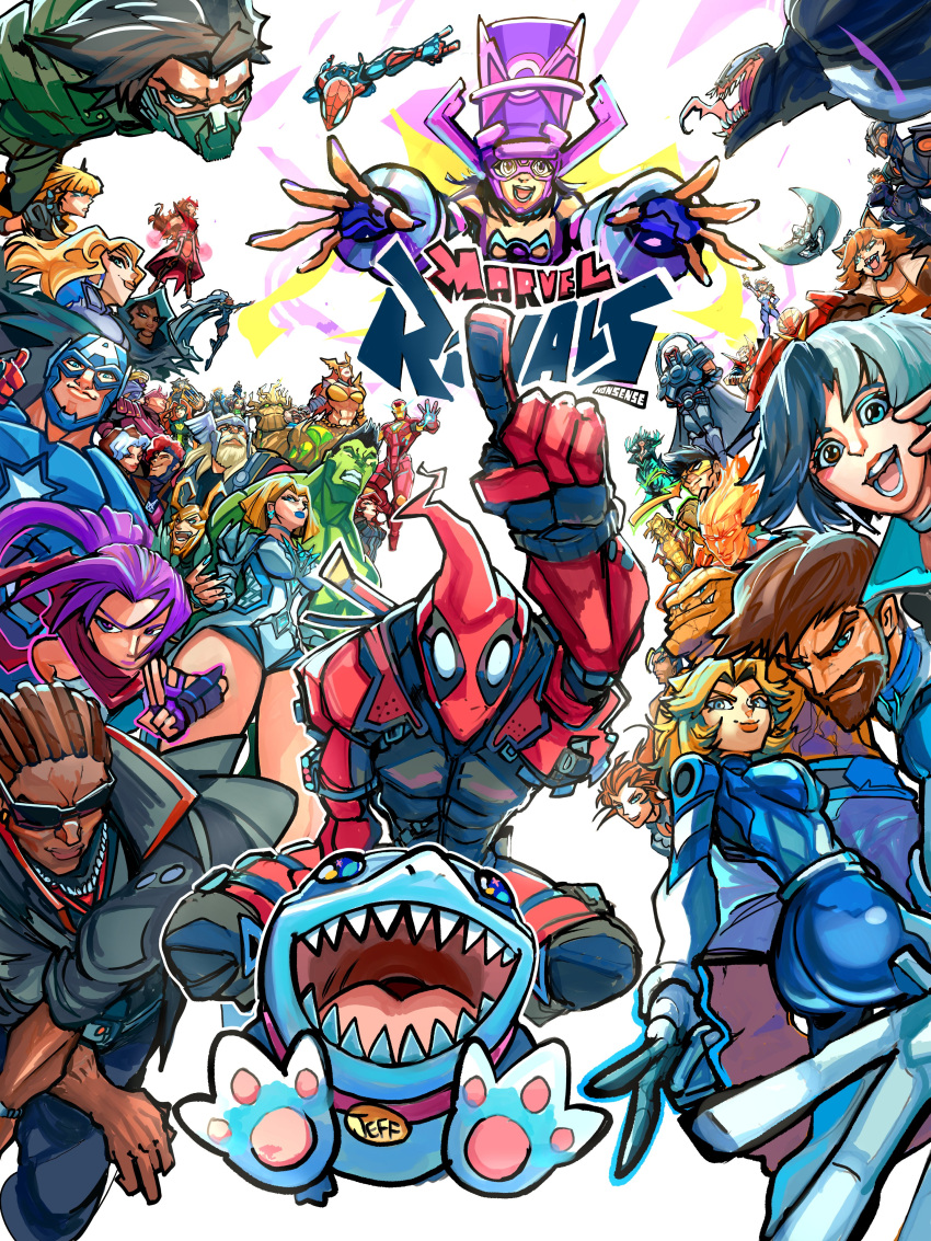 6+boys, 6+girls, :d, abs, absolutely_everyone, absurdres, adam_warlock, angela_(marvel)