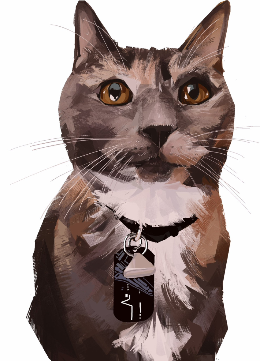 animal_focus, brown_eyes, cat, collar, cowboy_shot, facing_viewer, highres, junbuug