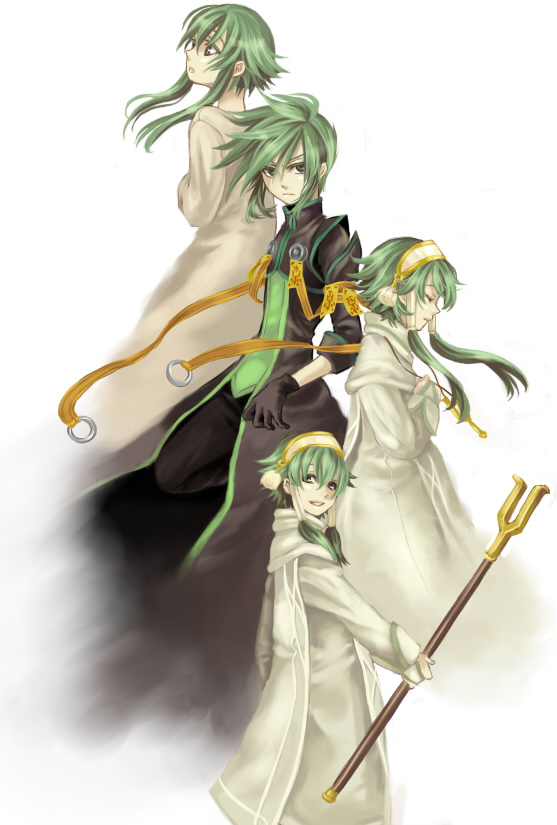 florian, gloves, green_eyes, green_hair, hair_tubes, ion, male, miho_(mi)