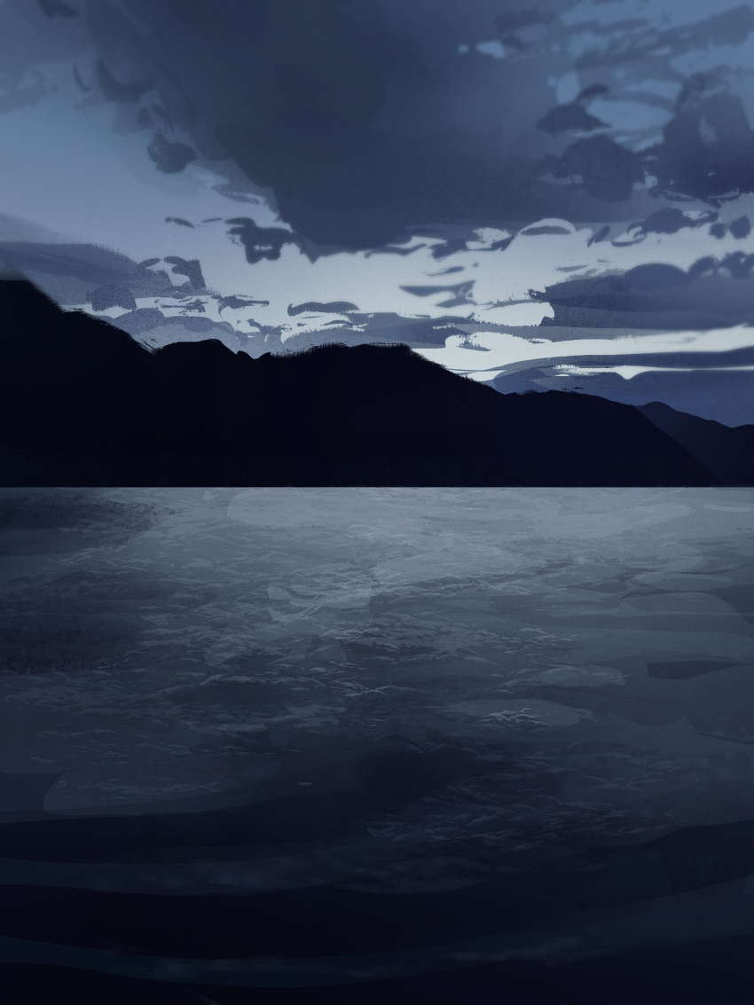 absurdres, clouds, cloudy_sky, commentary, highres, landscape, mountainous_horizon, nature