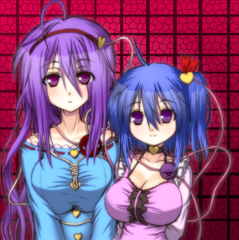 adult, ahoge, alternate_hair_length, alternate_hairstyle, asamura_hiori, blue_hair, breasts, choker