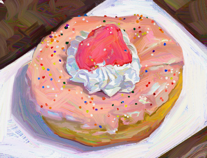 cake, food, food_focus, from_above, fruit, highres, no_humans, original