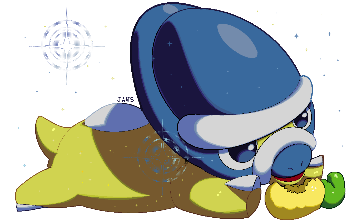 alternate_color, animal_focus, berry_(pokemon), commentary, food, fruit, full_body, jaggy_lines