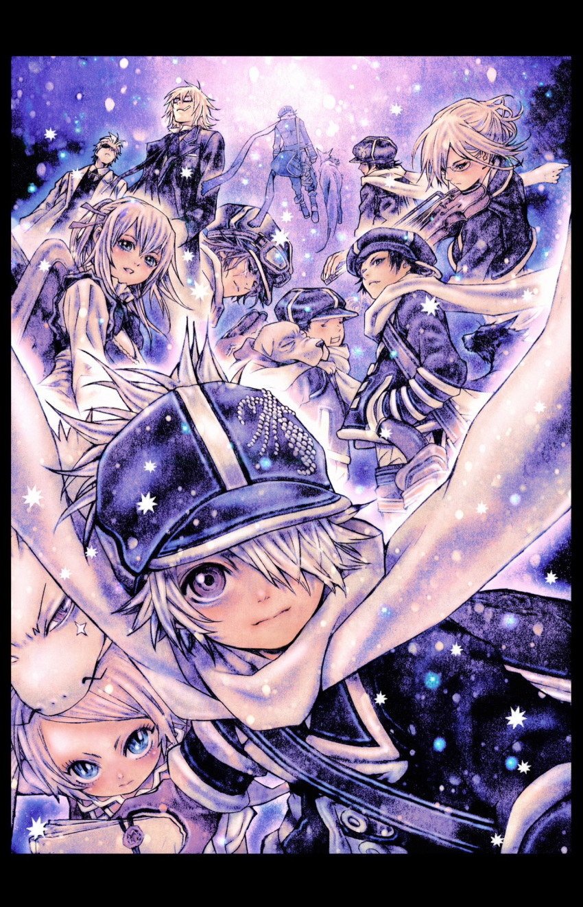 asada_hiroyuki, connor_kluff, gauche_suede, jiggy_pepper, lag_seeing, largo_lloyd, moc_sullivan, niche_(tegami_bachi)