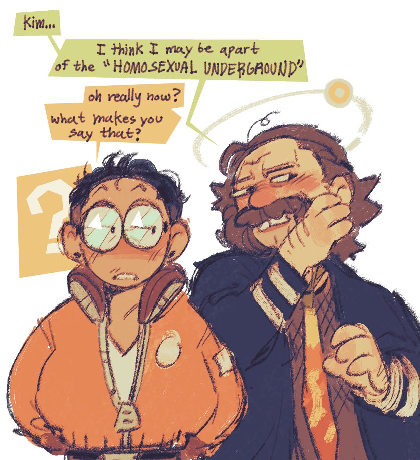 2boys, ?, black_hair, black_jacket, blush, bomber_jacket, brown_hair, brown_shirt