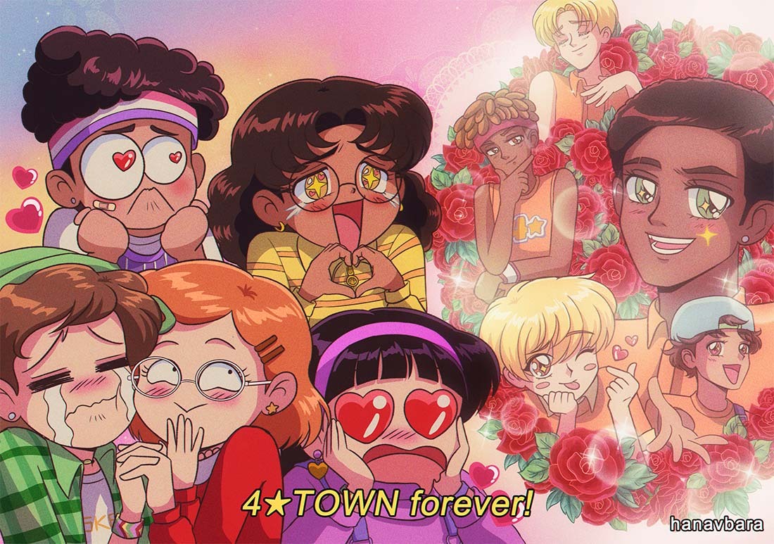 1990s_(style), 4girls, 6+boys, aaron_t._(turning_red), aaron_z._(turning_red), abby_(turning_red), animification, bishie_sparkle