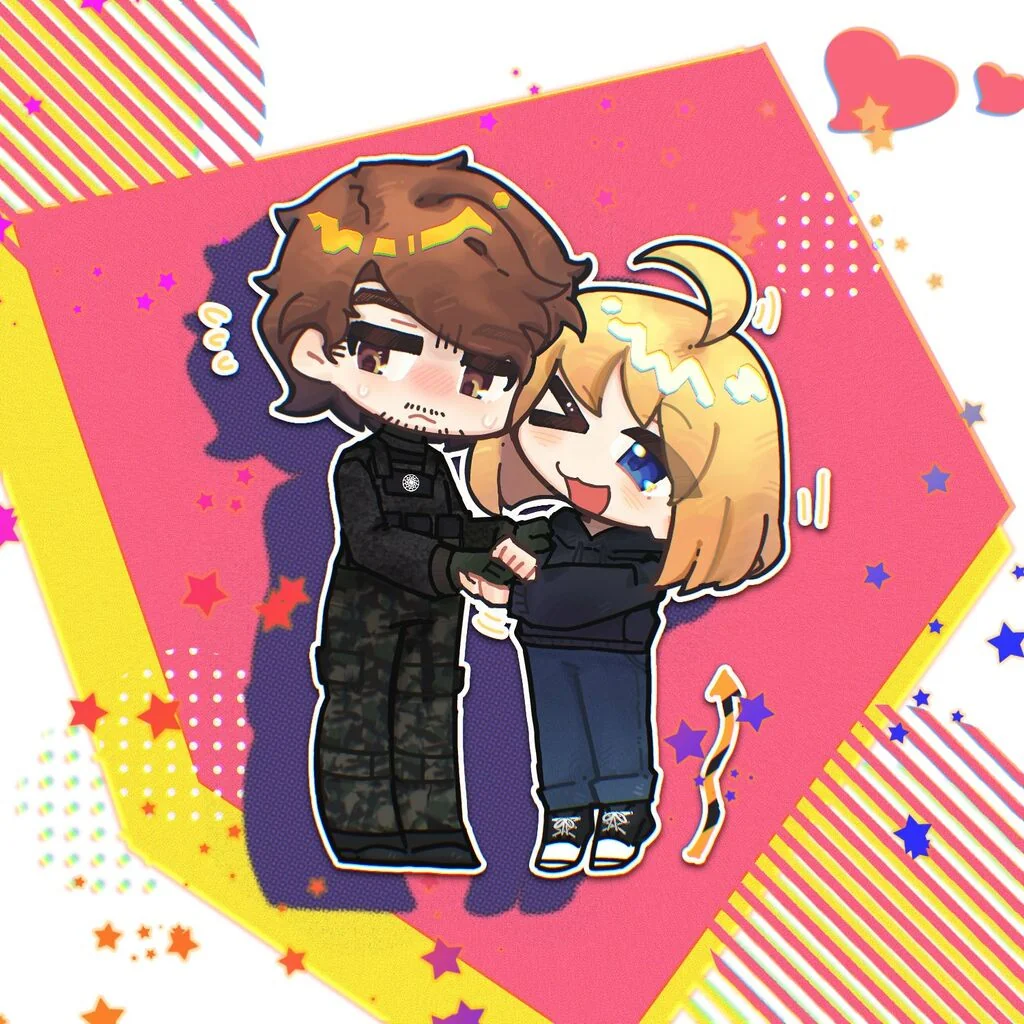 >_o, 1boy, 1girl, 8chan, ;3, ;d, a1binos1ug, ahoge