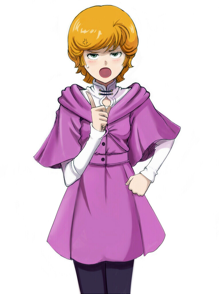audrey_burne, cloak, eyelashes, gacha-m, gachamukku, green_eyes, gundam, gundam_unicorn