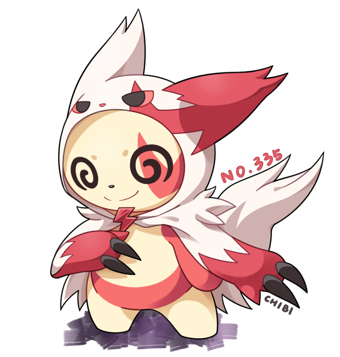 @_@, commentary_request, cosplay, full_body, no_humans, pokedex_number, pokemon, pokemon_(creature)