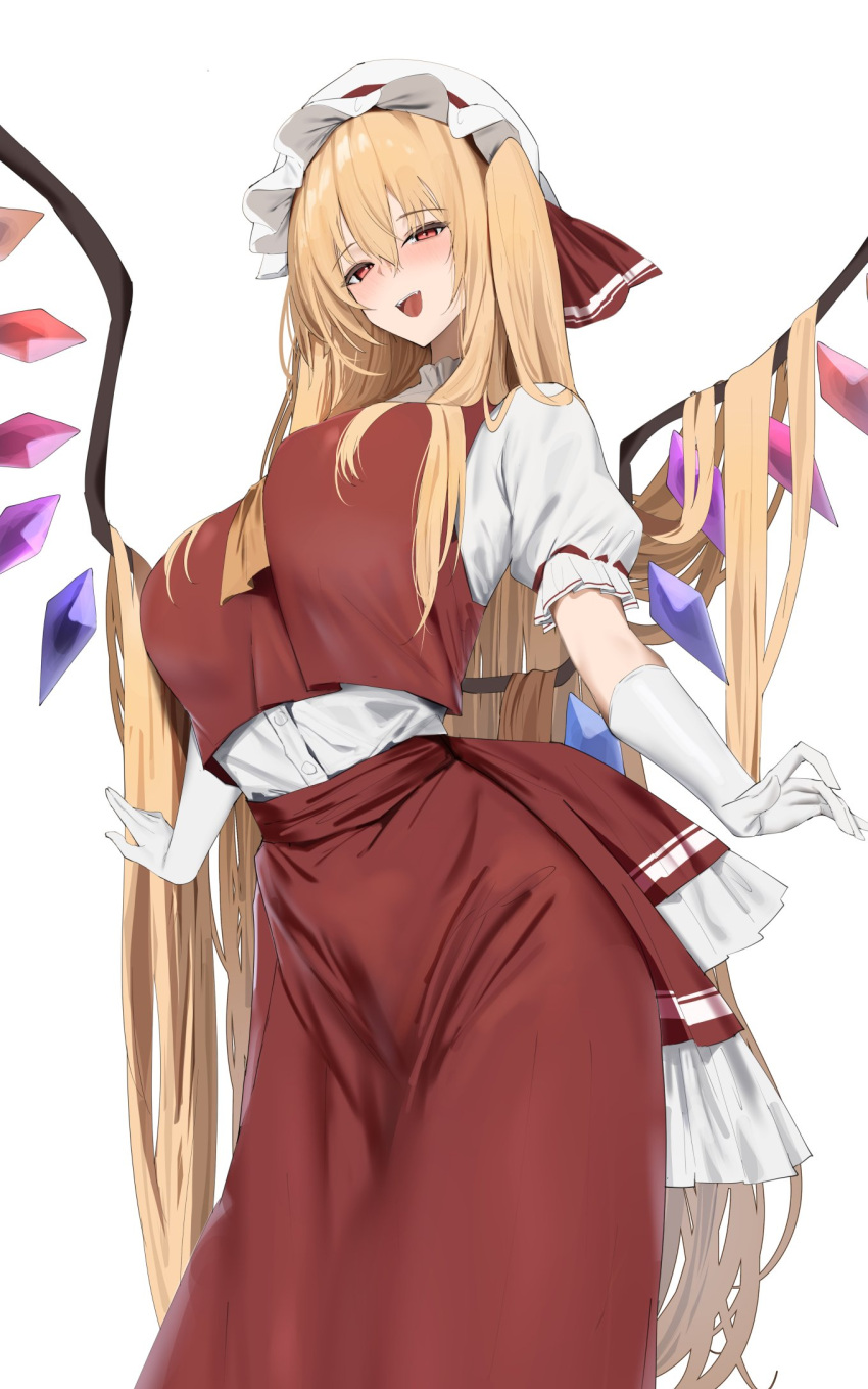 1girl, 258n, :d, aged_up, alternate_hair_length, alternate_hairstyle, blonde_hair, blush