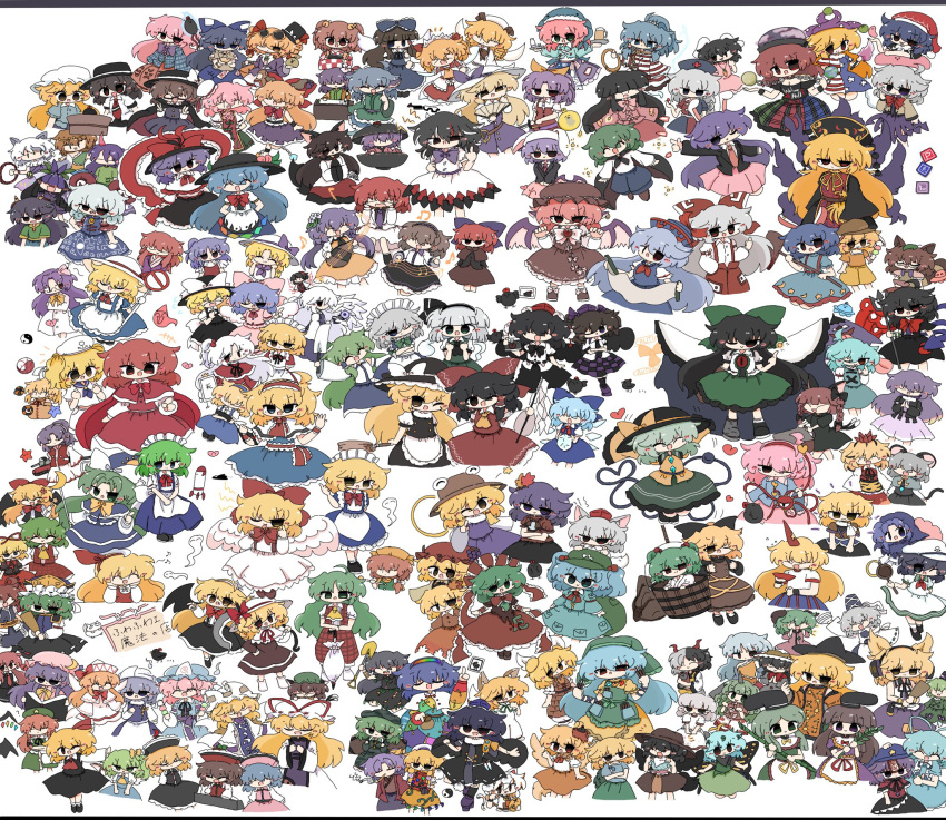 6+girls, ;d, ^_^, aki_minoriko, aki_shizuha, alice_margatroid, alice_margatroid_(pc-98), anchor_symbol