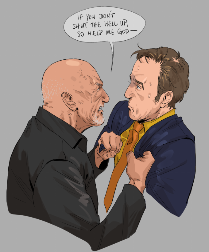 2boys, angry, bald, better_call_saul, breaking_bad, english_text, facial_hair, male_focus