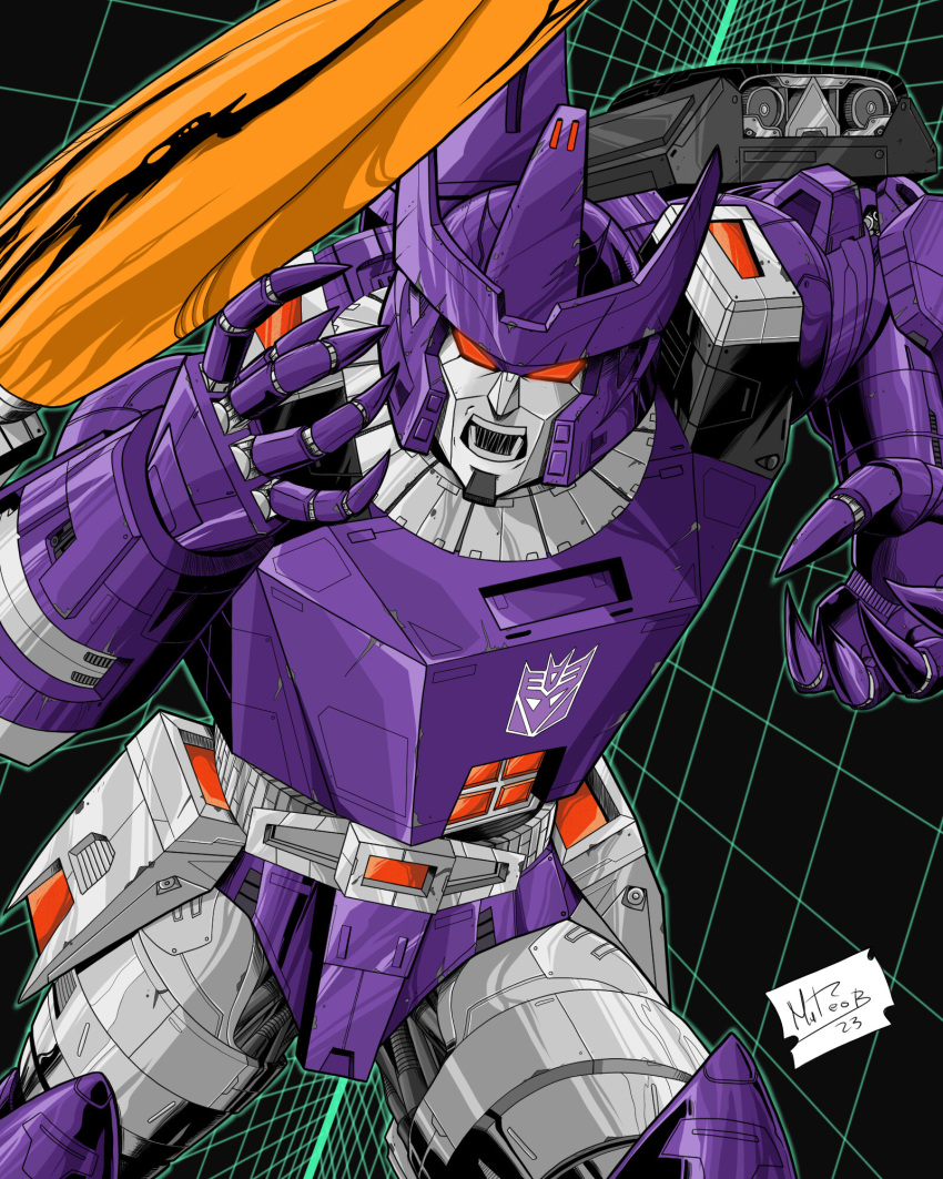 2025, arm_cannon, artist_name, decepticon, galvatron, highres, looking_at_viewer, mattikron