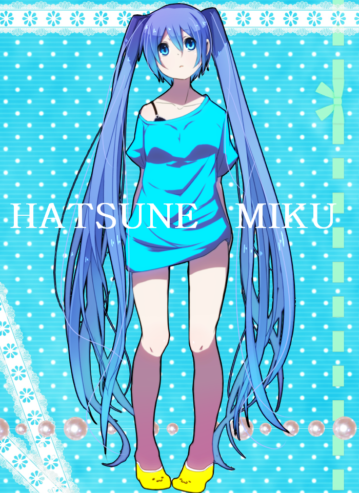 aoi_(nana-c), aoi_nana, bad_id, bare_legs, blue_eyes, blue_hair, bottomless, bra_strap