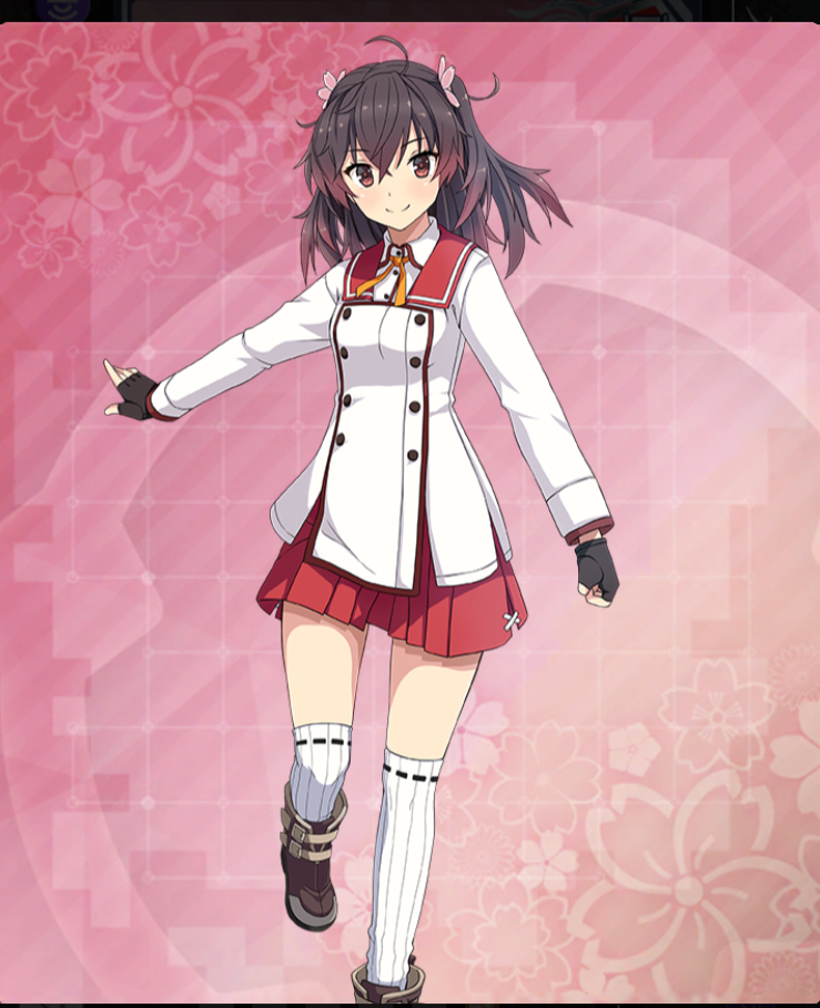 1girl, ahoge, asakura_mihono, black_gloves, boots, breasts, brown_boots, brown_hair