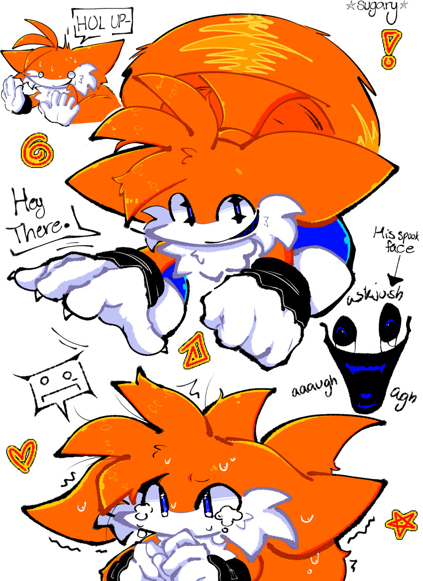 !, 2024, absurdres, blue_eyes, blue_shoes, chest_fur, commentary, crying