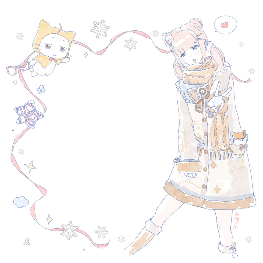 1girl, :3, ahoge, animal, animal_print, blue_bow, blue_sailor_collar, blunt_bangs