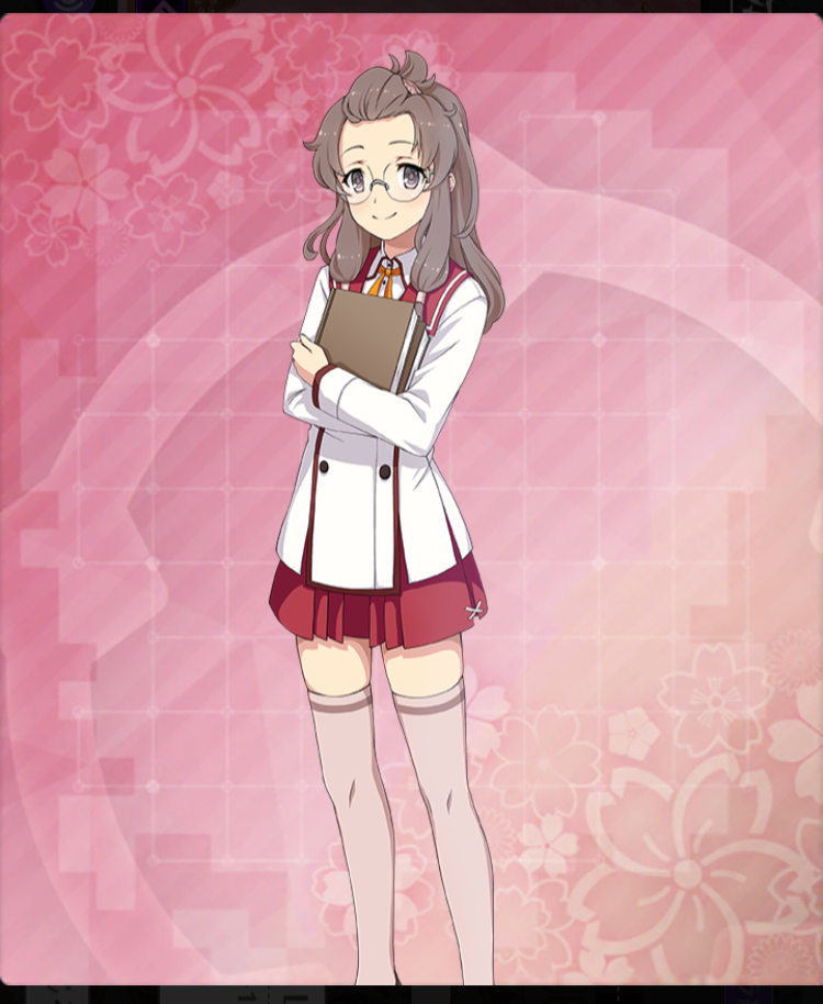 1girl, bangs_pinned_back, book, brown_hair, brown_thighhighs, buttons, closed_mouth, dot_nose