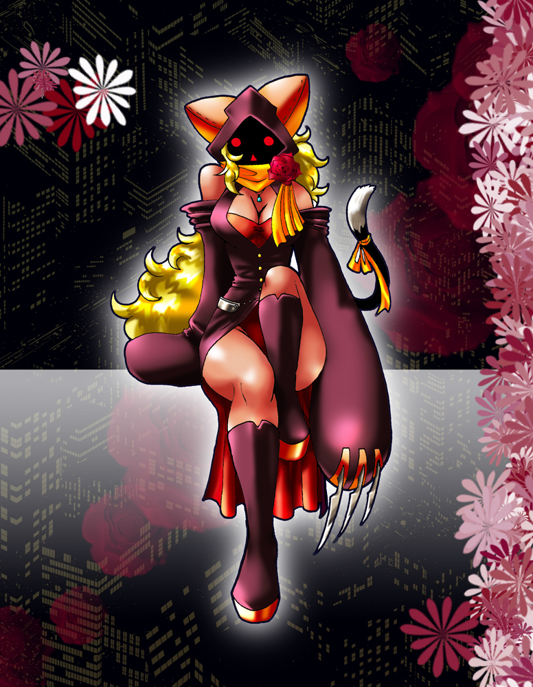 blazblue, blonde_hair, breasts, cat_ears, cat_hood, cat_tail, claws, cleavage, hood, hoodie, long_hair, tail, taokaka, zinpati