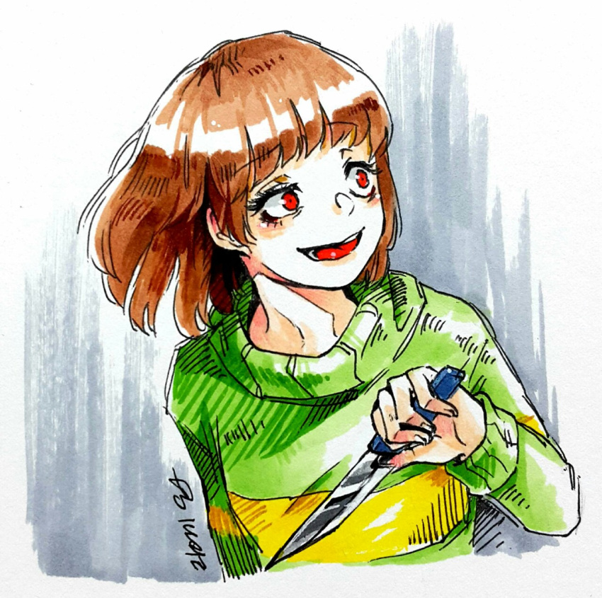 1other, 2015, 2d, ambiguous_gender, bad_id, bad_tumblr_id, brown_hair, chara_(undertale)