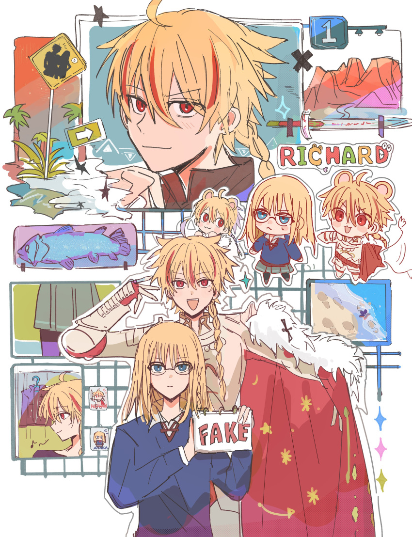 1boy, 1girl, absurdres, animal_ears, beach, blonde_hair, blue_eyes, blue_sweater