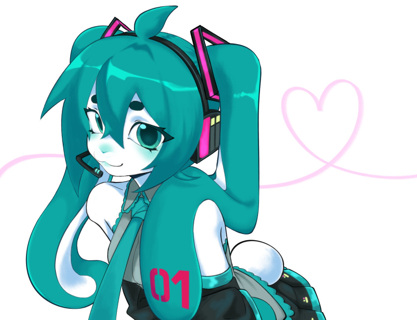 1girl, :3, absurdres, ahoge, animal_ears, aqua_eyes, aqua_hair, blue_blush