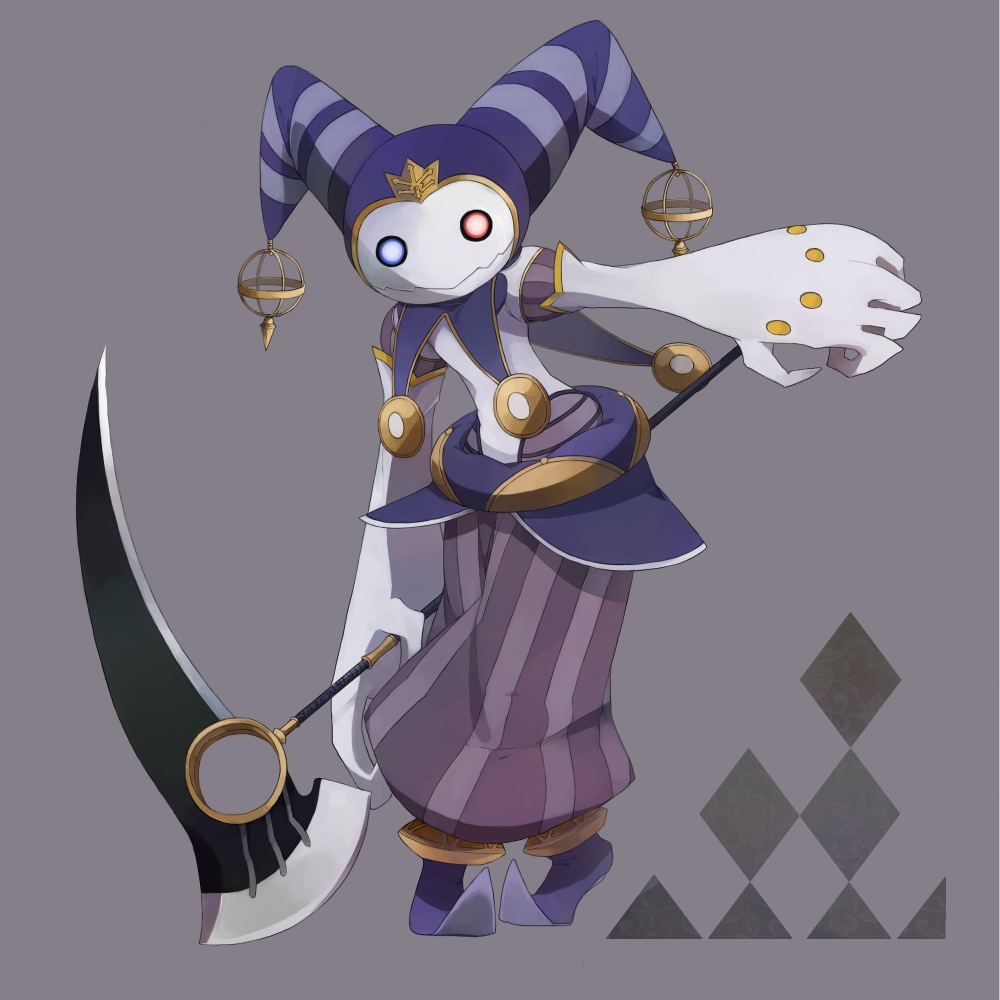 ar_tonelico_iii, costume, eryngii_yoko, gust, jester, scythe, soma