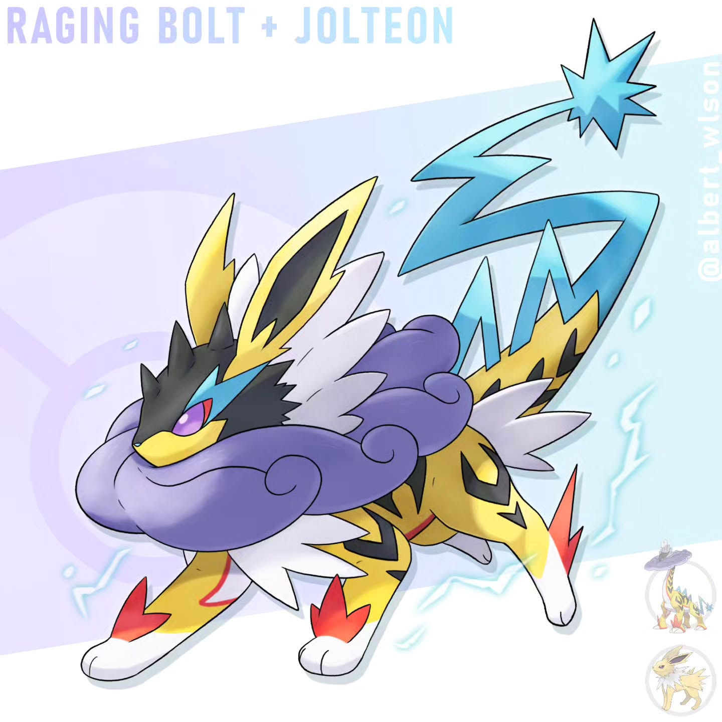 albrt-wlson, animal_focus, character_name, colored_sclera, commentary, english_commentary, full_body, fusion
