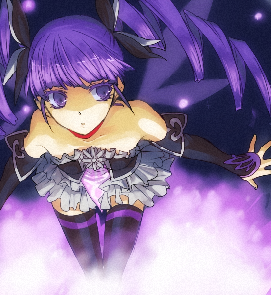 alternate_costume, bare_shoulders, colored_eyelashes, detached_sleeves, drill_hair, fairy_wings, female, frills