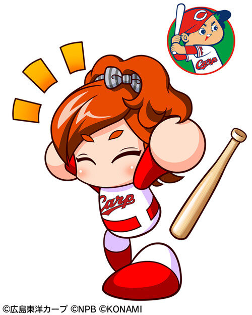 1girl, arms_up, artist_request, baseball_bat, baseball_uniform, bow, brown_hair, closed_eyes