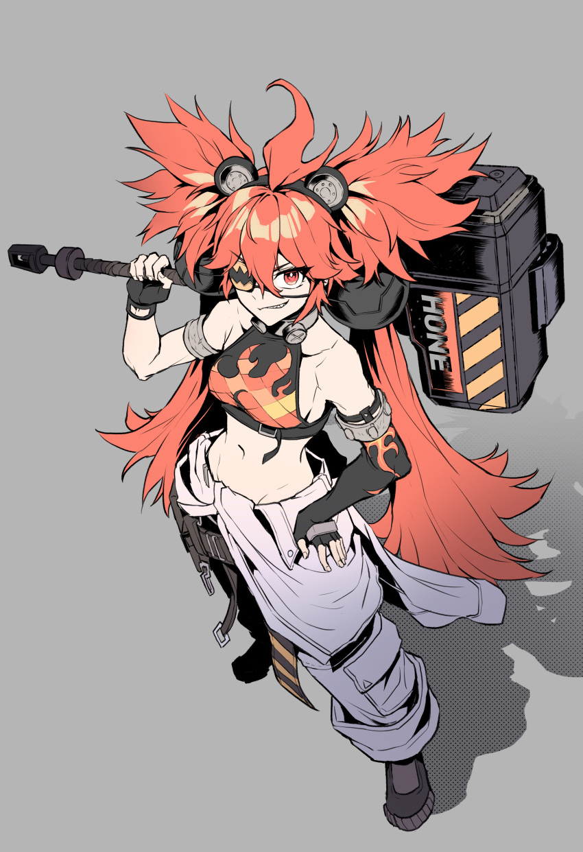 1girl, absurdres, ahoge, animal_ears, bare_shoulders, bear_ears, black_gloves, breasts