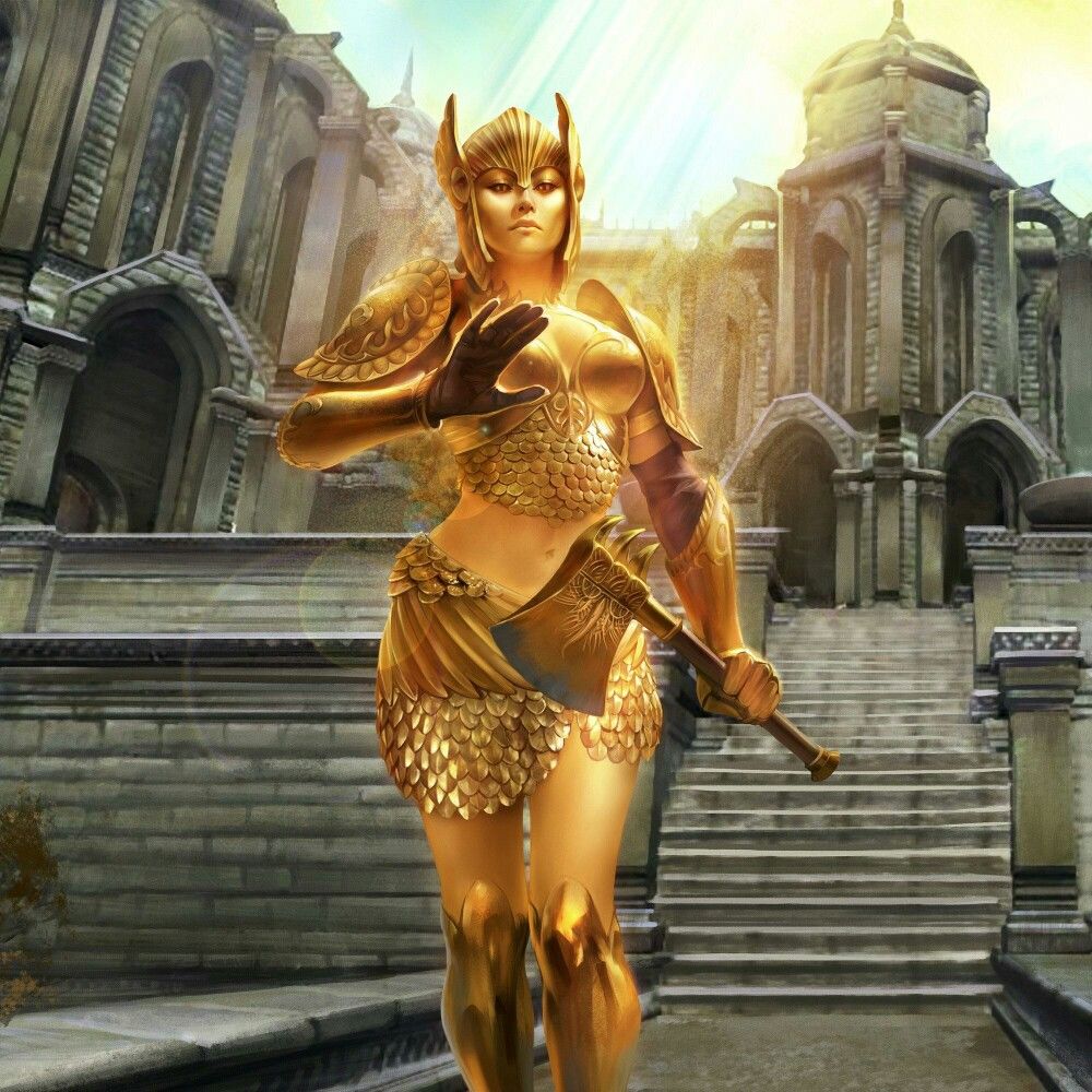 1girl, armor, armored_boots, axe, bad_link, boobplate, boots, clawed_gauntlets