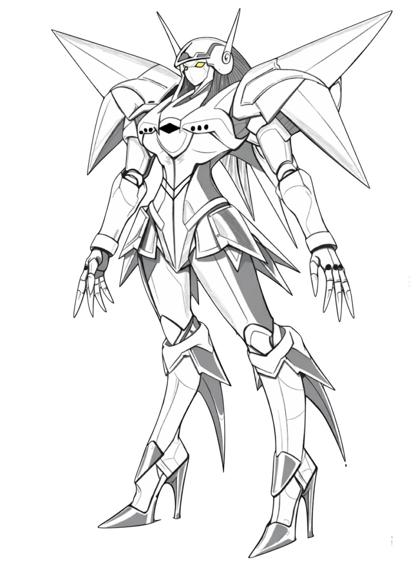 commentary, highres, iczer_(series), iczer_robo, mecha, mecha_focus, no_humans, redesign