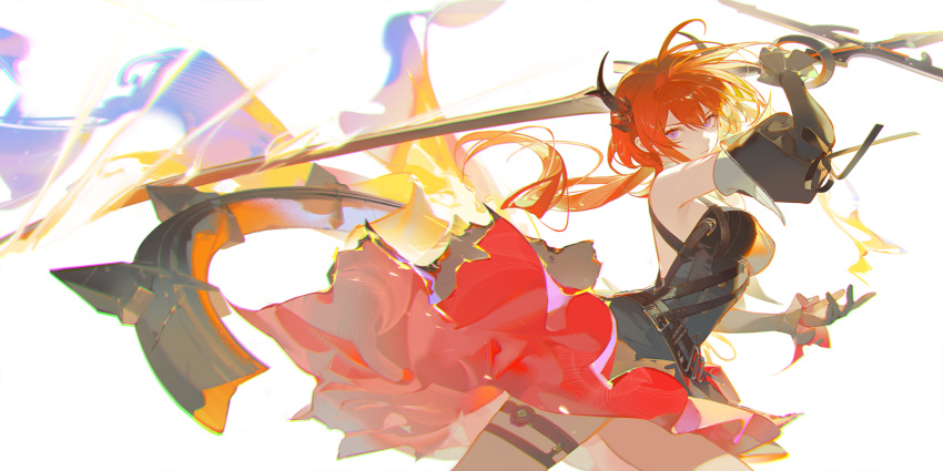 arknights, arknights:_endfield, ask_(askzy), black_dress, braid, breasts, detached_sleeves, dress