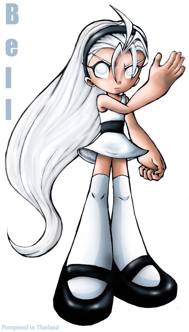 1girl, arm_up, bell_(ppgd), black_hairband, black_shoes, clenched_hand, dress, dress_shoes
