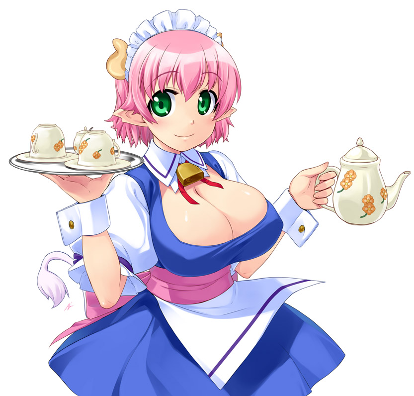 artist_request, bell, bell_collar, blush, breasts, cleavage, cleavage_cutout, collar