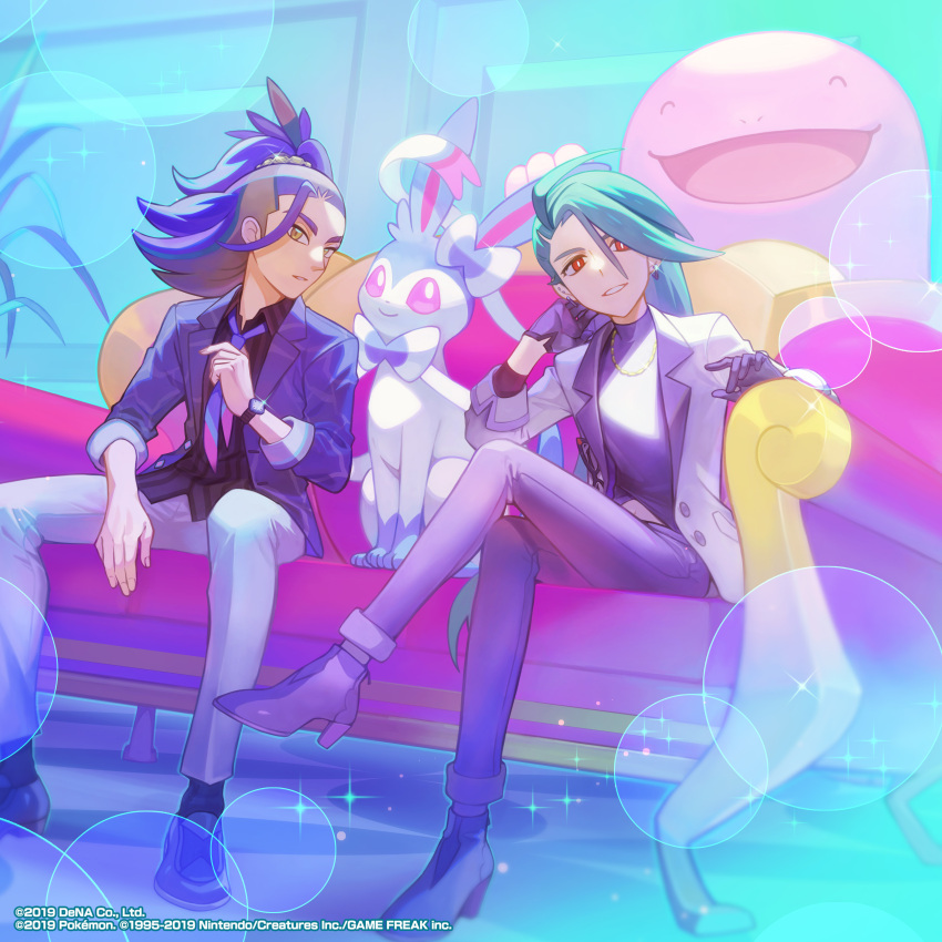 1boy, 1girl, absurdres, adaman_(palentine's_2026)_(pokemon), adaman_(pokemon), ahoge, alternate_color, androgynous