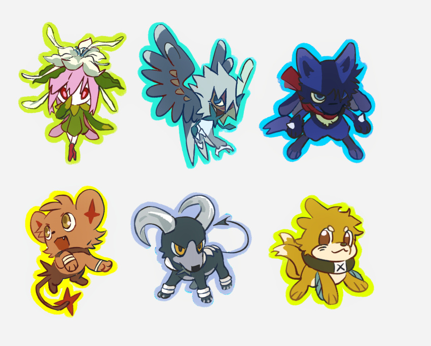 alternate_species, animal_collar, bandana, blue_(wolf's_rain), blue_eyes, blue_outline, brown_eyes, buizel
