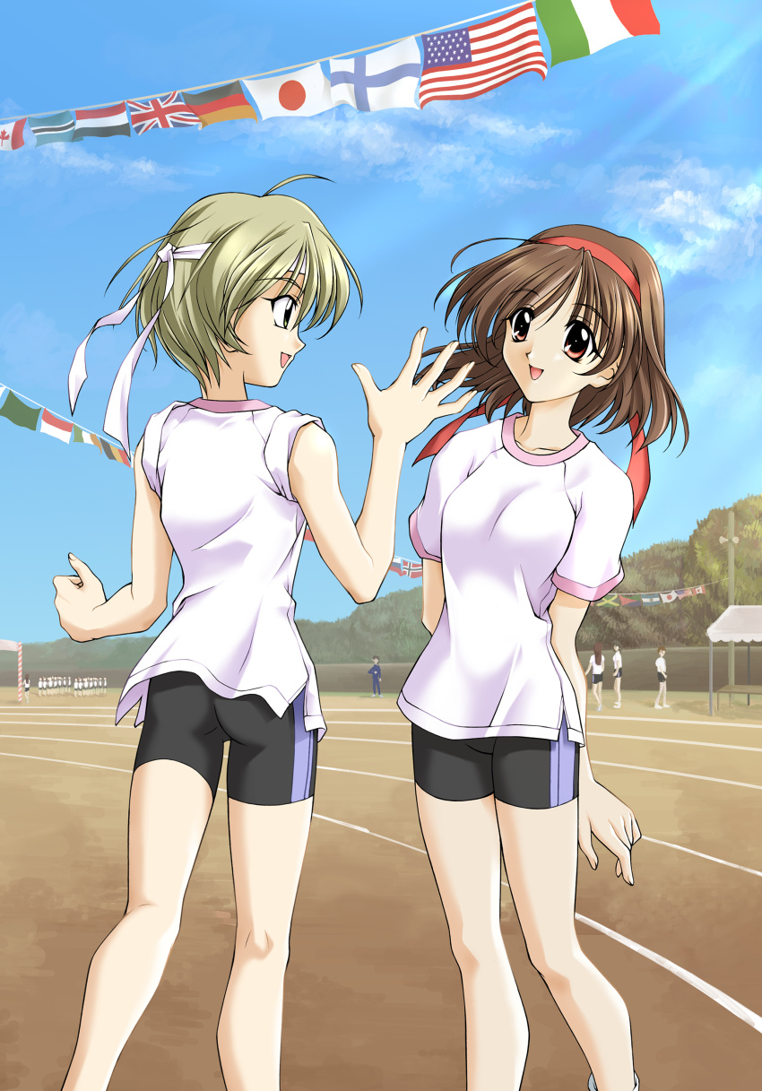 absurdres, belgian_flag, botswanan_flag, brown_hair, canadian_flag, finland, german_flag, green_hair
