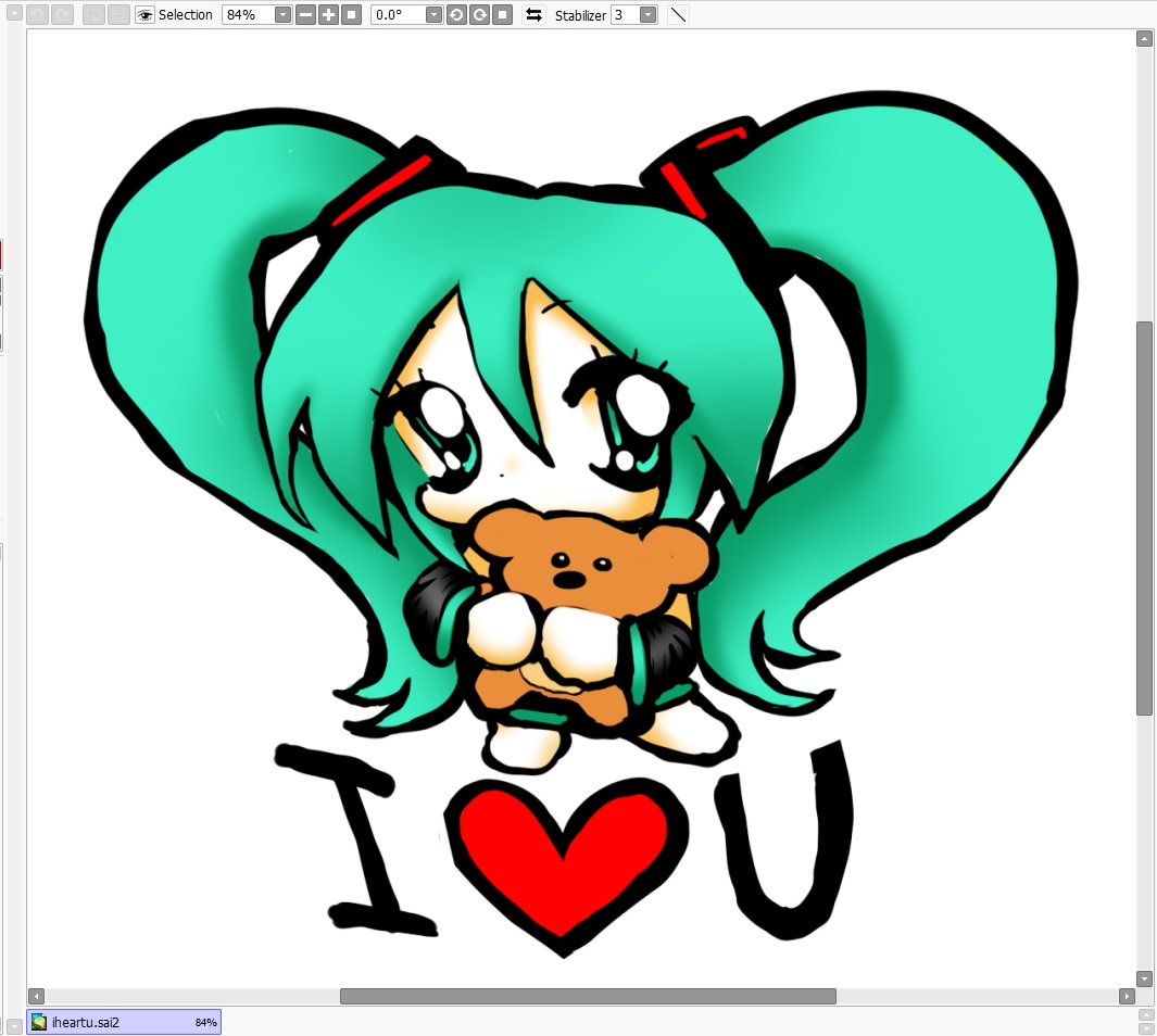 aqua_eyes, aqua_hair, chibi, chibi_only, colored_skin, hatsune_miku, heart, holding